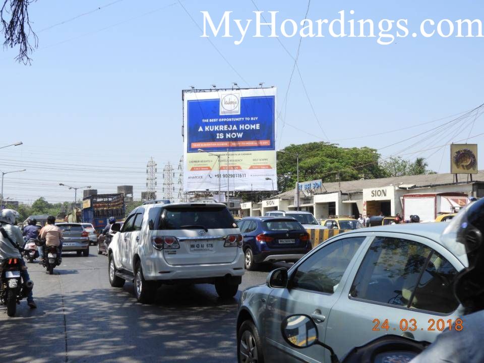 How to Book Hoardings in Sion On ROB Towards BKC Road Mumbai, Best outdoor advertising company Mumbai